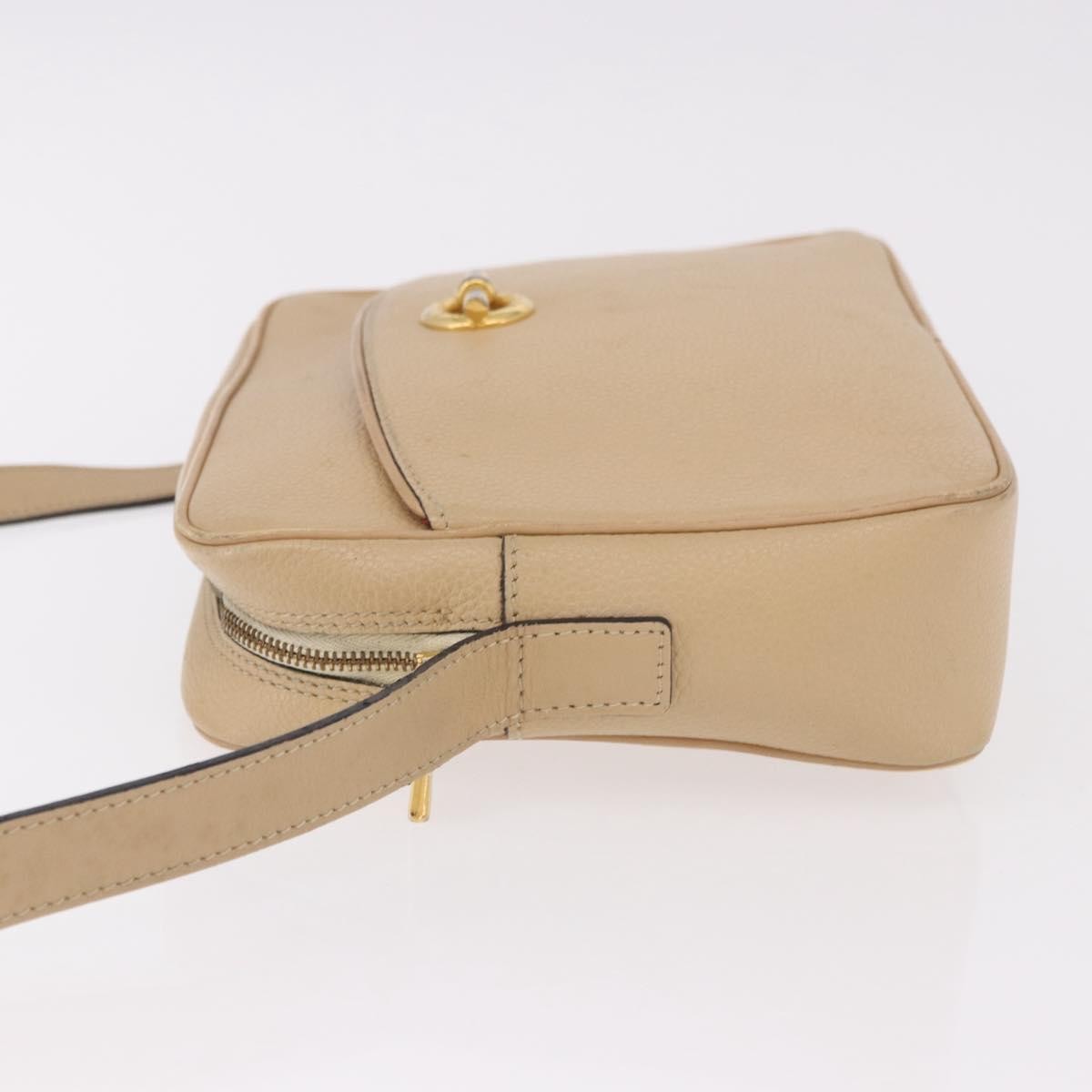 Celine Vintage Leather Beige Leather Shoulder Bag Bag (Pre-Owned)