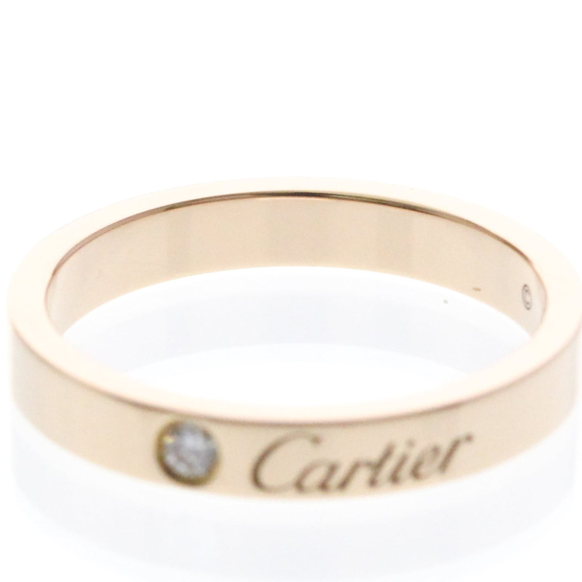 Cartier C De Cartier Wedding Band Platinum With Diamond Gold Pink_Gold Ring Jewelry (Pre-Owned)