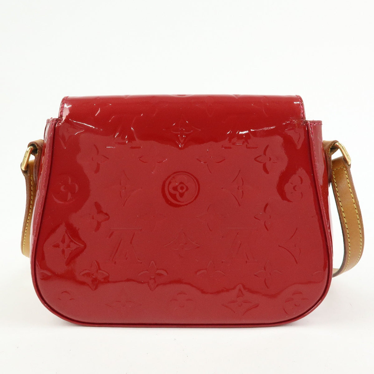 Louis Vuitton Bellflower Monogram Vernis Red Patent_Leather Handbag (Pre-Owned)