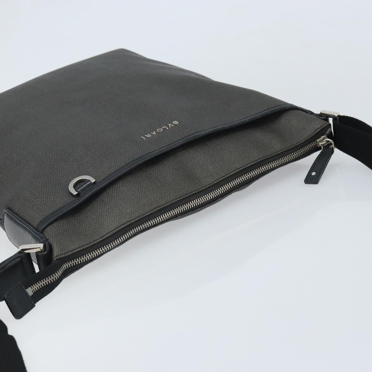 Bvlgari Shoulder Canvas Gray Canvas Shoulder Bag Bag (Pre-Owned)