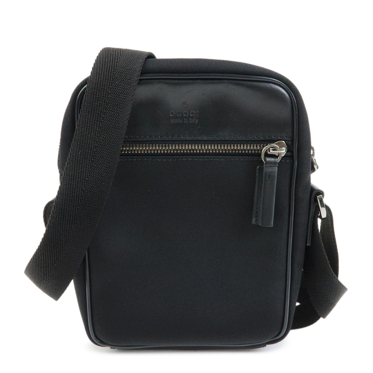 Gucci Shoulder Canvas Black Canvas Shoulder Bag Bag (Pre-Owned)