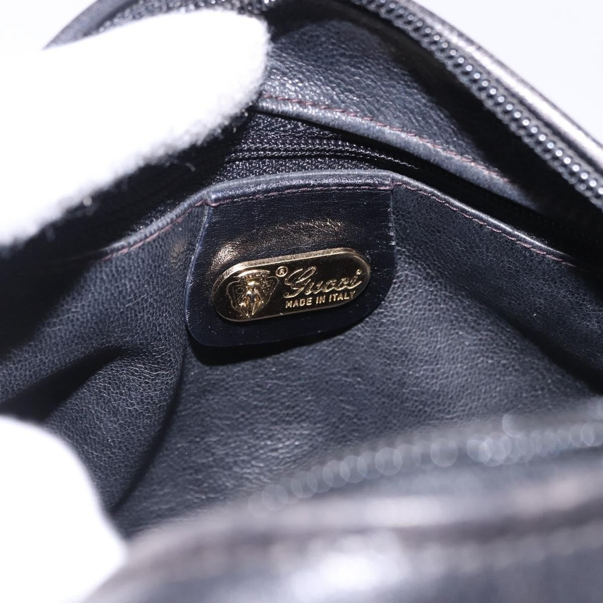 Gucci Shoulder Leather Black Leather Shoulder Bag Bag (Pre-Owned)
