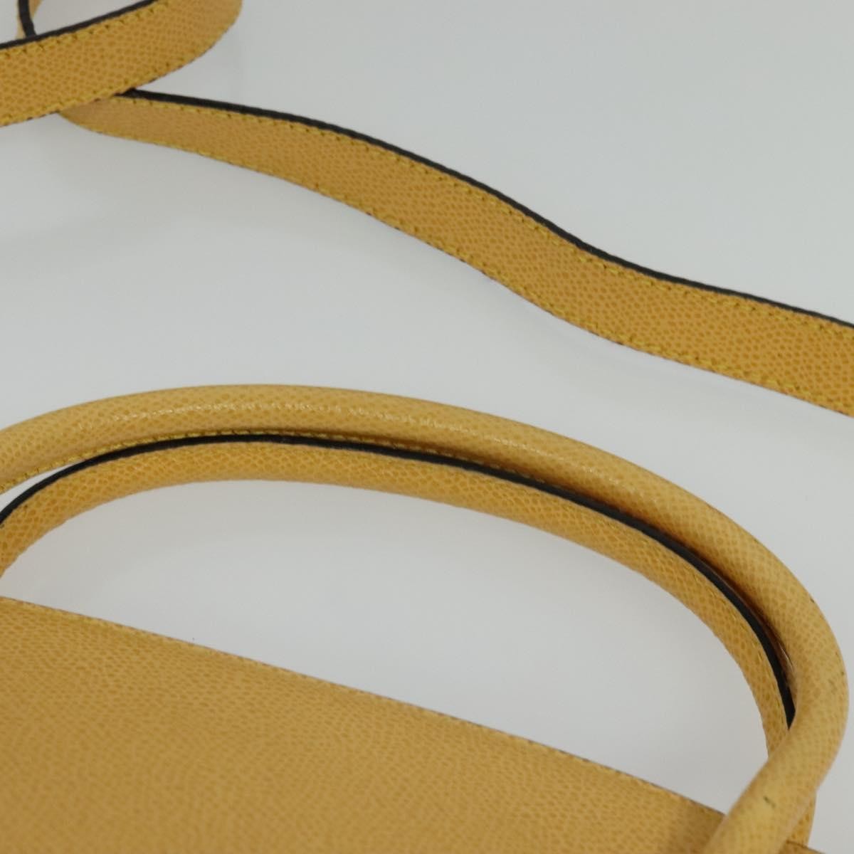 Celine Handbag Leather Yellow Leather Handbag (Pre-Owned)