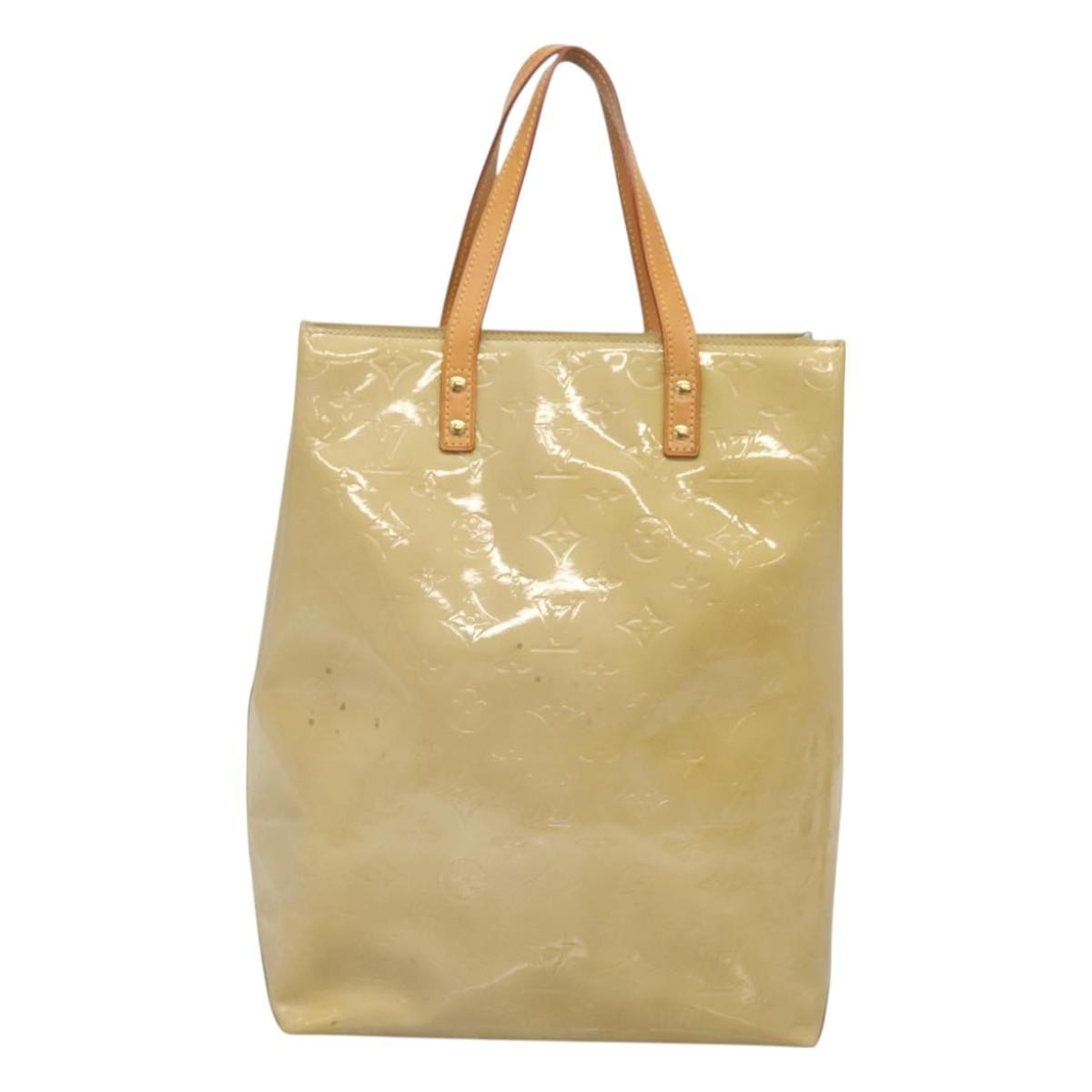 Louis Vuitton Reade Monogram Vernis Beige Patent_Leather Handbag (Pre-Owned)