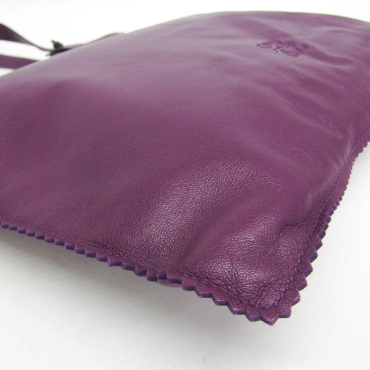 Loewe Anagram Leather Purple Leather Tote Bag Bag (Pre-Owned)