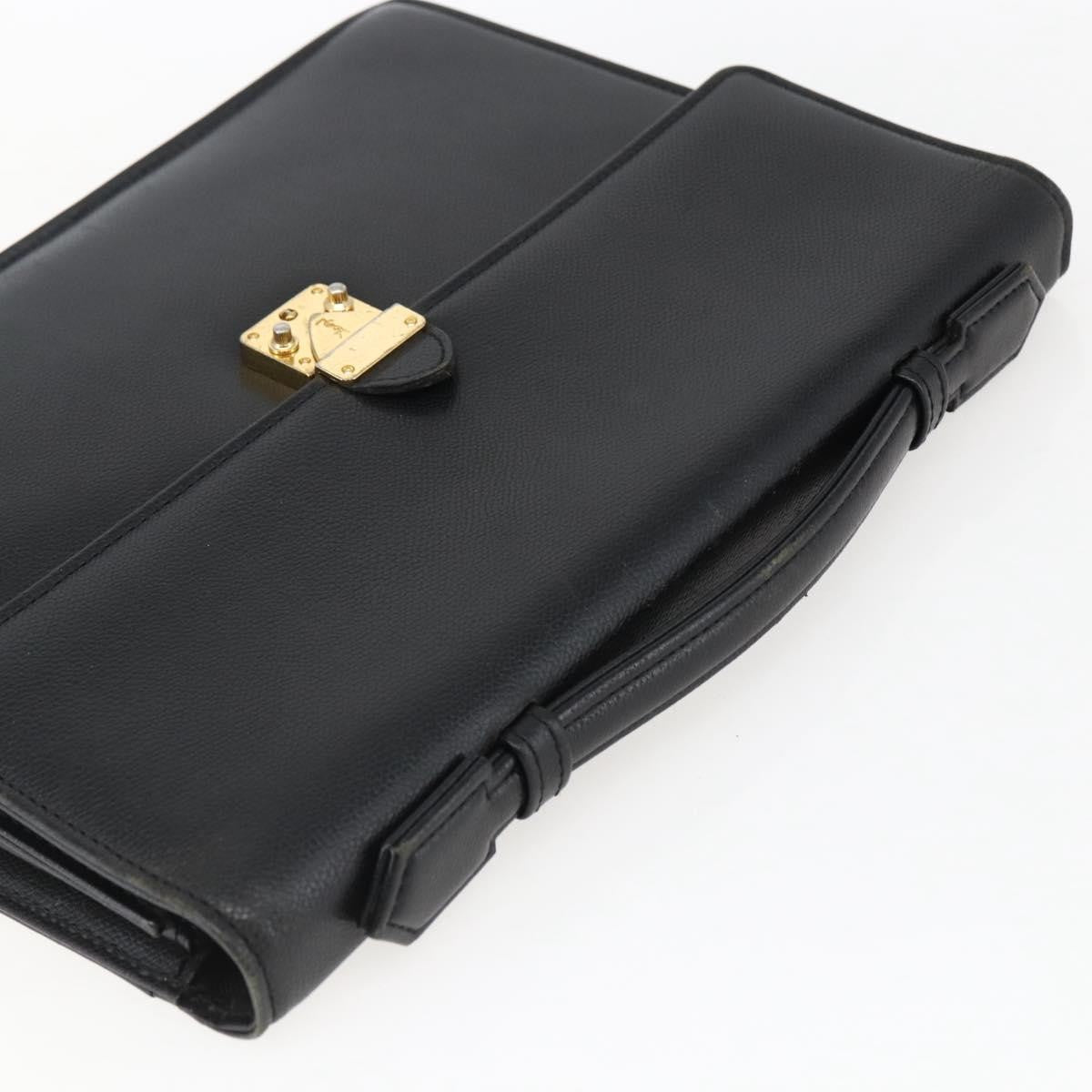 Saint Laurent Handbag Leather Black Leather Handbag (Pre-Owned)