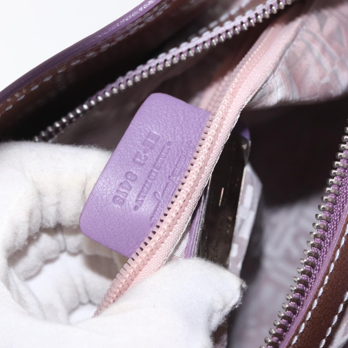 Salvatore Ferragamo Vintage Patent Leather Purple Patent_Leather Handbag (Pre-Owned)