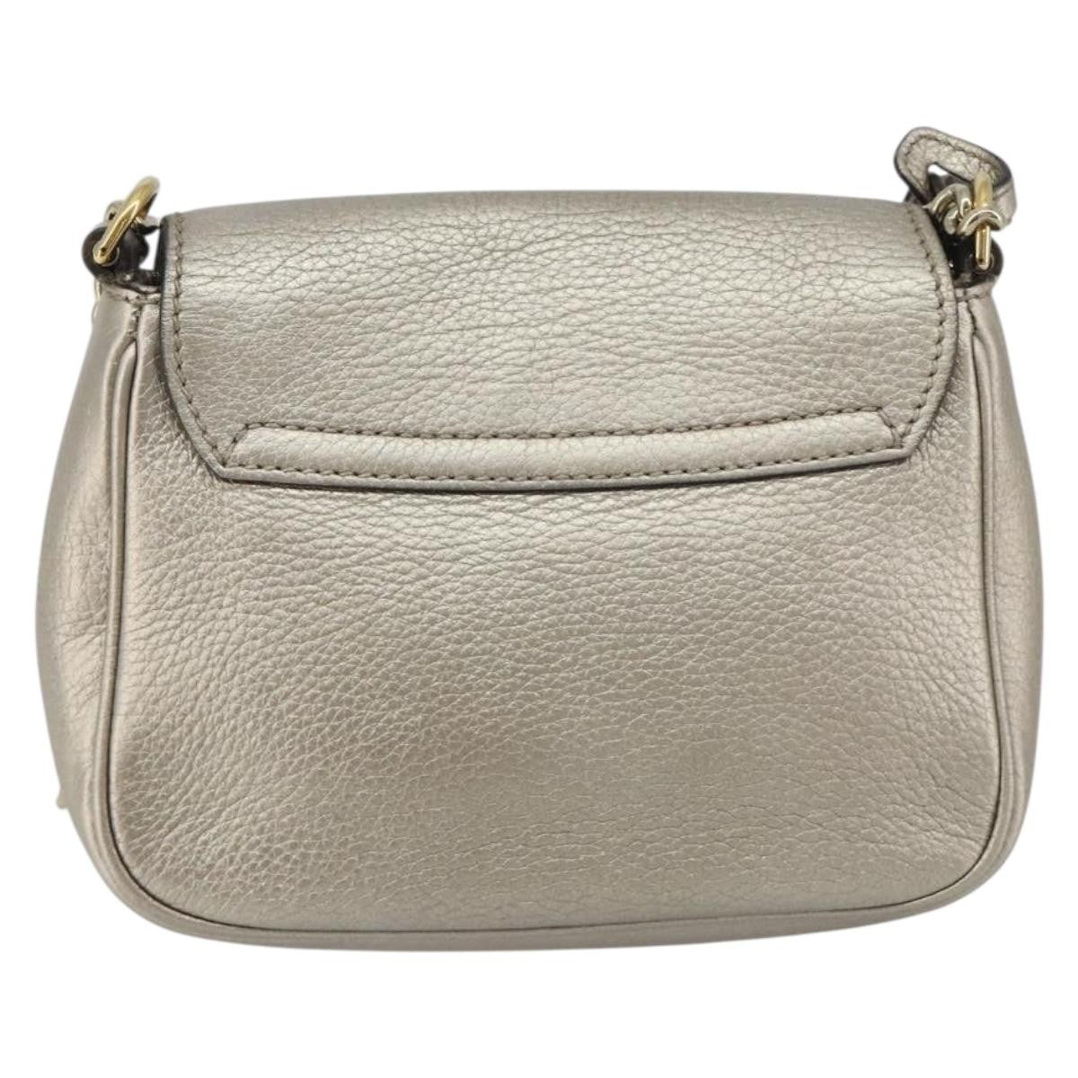 Gucci Soho Chain Leather Silver Leather Shoulder Bag Bag (Pre-Owned)