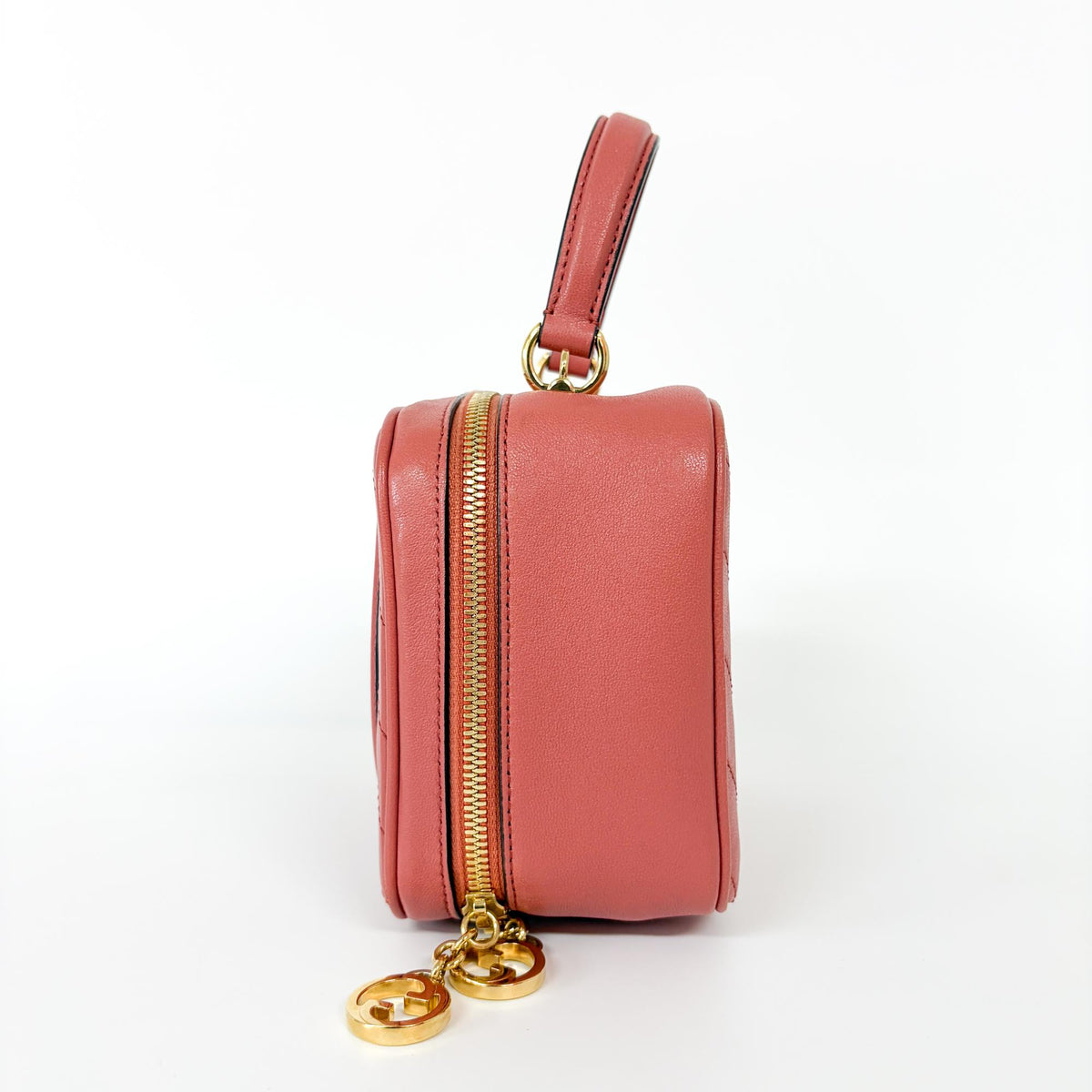 Gucci Blondie Nm Top Handle Leather Pink Leather Handbag (Pre-Owned)