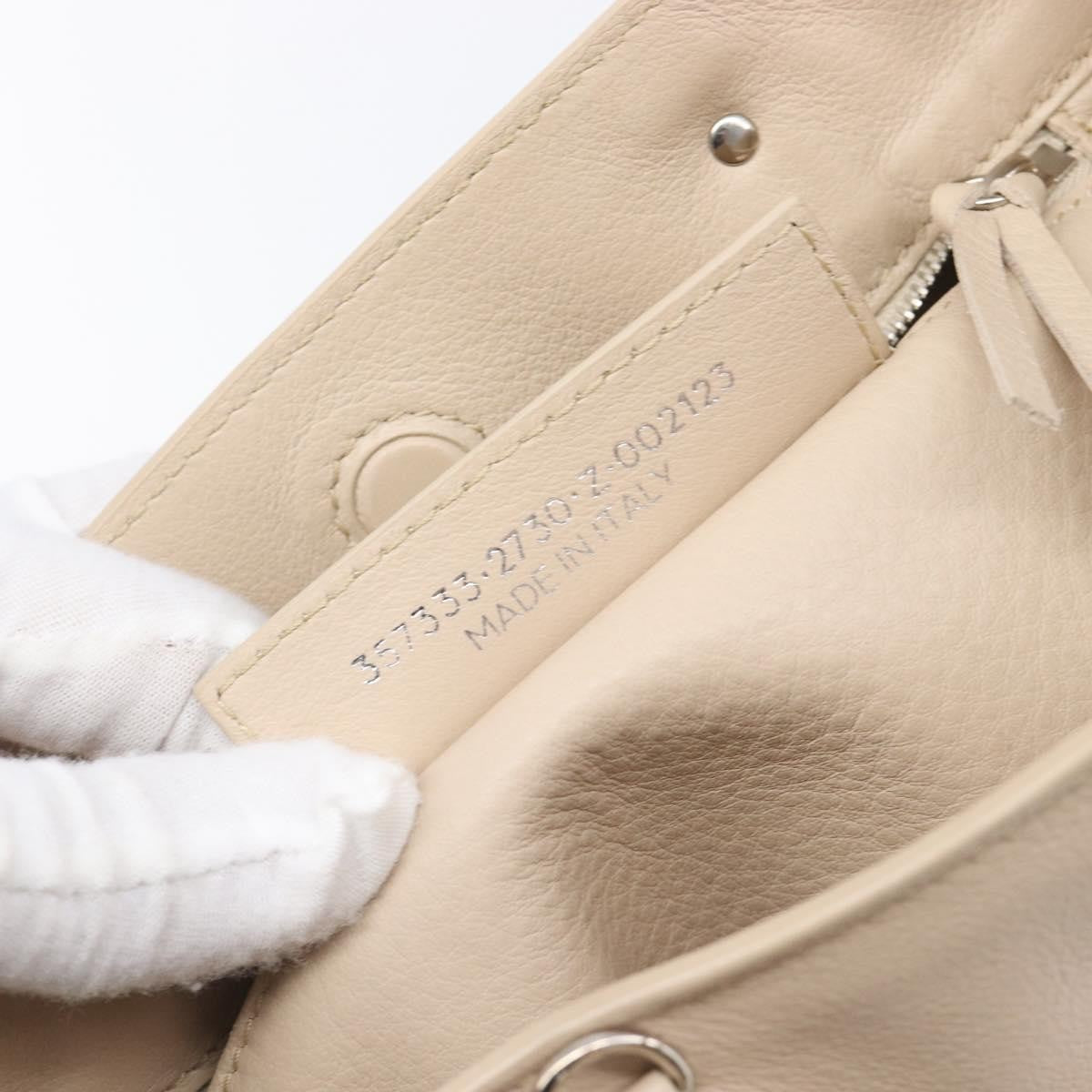Balenciaga Papier A4 Zip Around Classic Studs Leather Gray Leather Handbag (Pre-Owned)