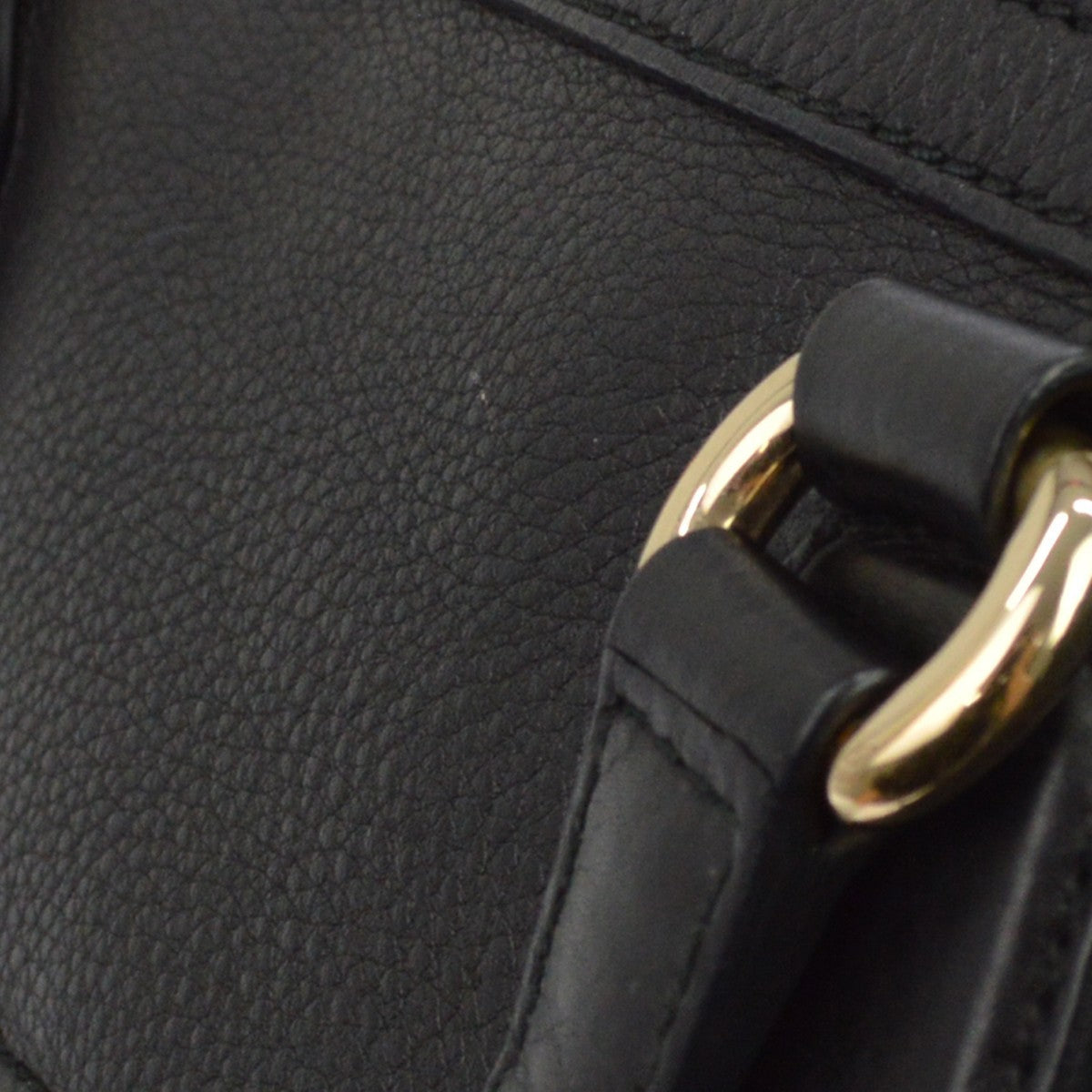 Gucci Soho Working Leather Black Leather Tote Bag Bag (Pre-Owned)