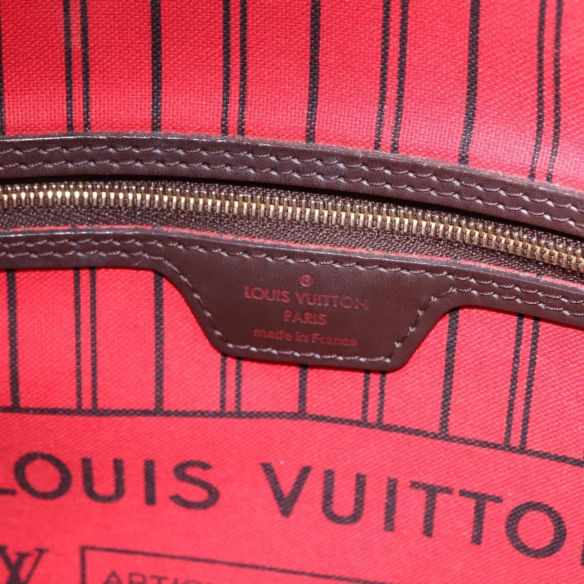 Louis Vuitton Neverfull Damier Brown Canvas Tote Bag Bag (Pre-Owned)