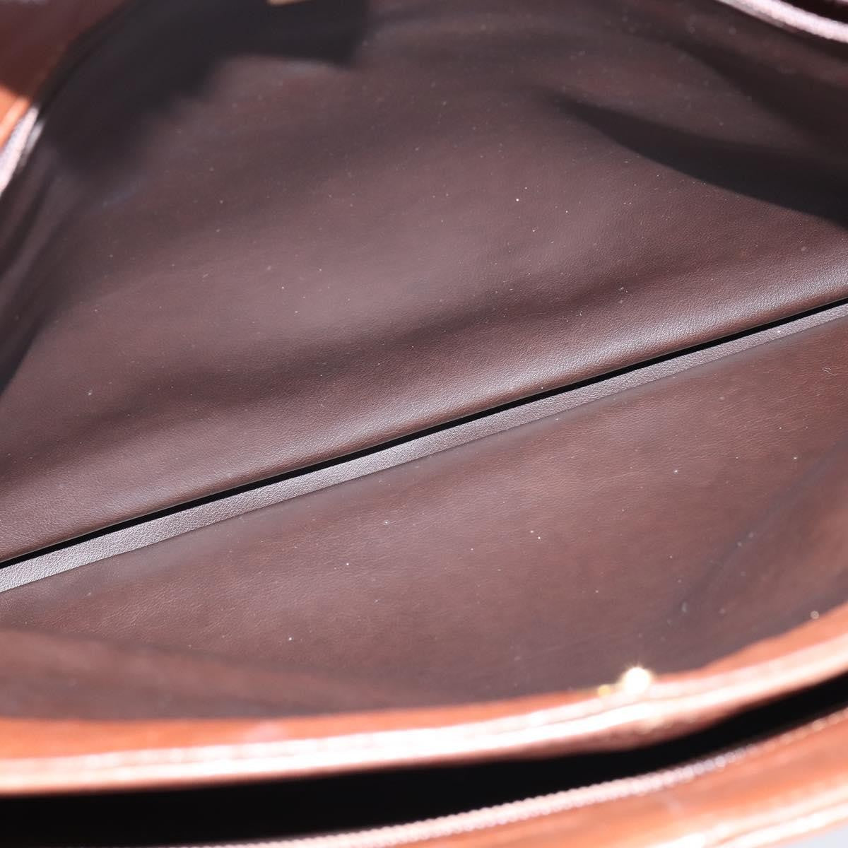 Bally Vintage Leather Brown Leather Tote Bag Bag (Pre-Owned)