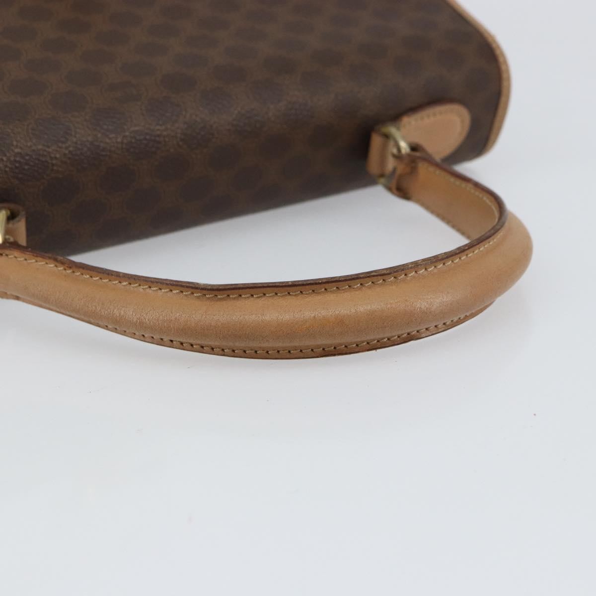Celine Vintage Macadam Canvas Brown Pvc Handbag (Pre-Owned)