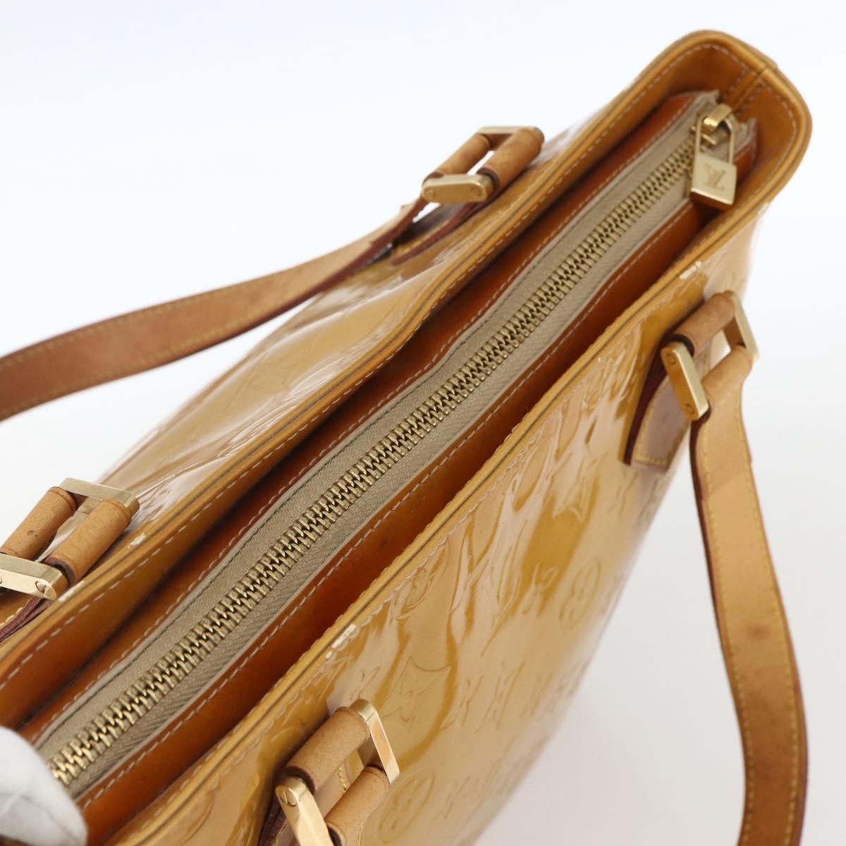 Louis Vuitton Houston Monogram Vernis Beige Patent_Leather Tote Bag Bag (Pre-Owned)