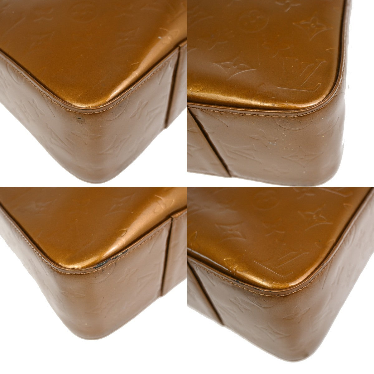 Louis Vuitton Columbus Monogram Vernis Brown Patent_Leather Handbag (Pre-Owned)