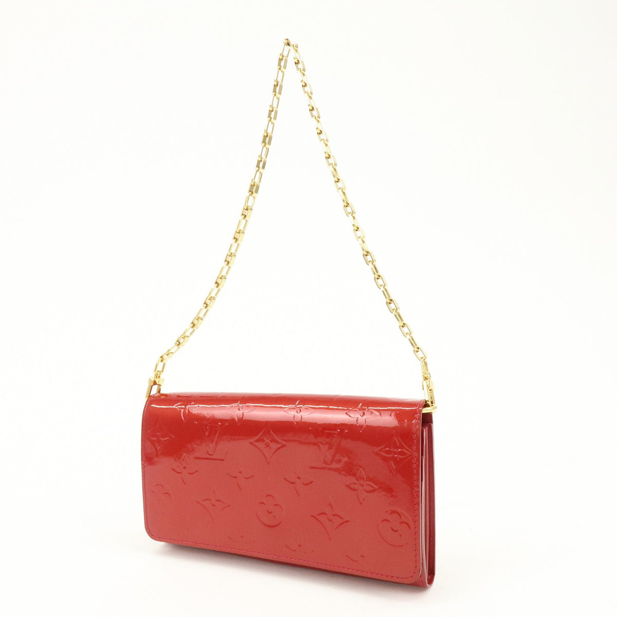 Louis Vuitton Chaine Monogram Vernis Red Patent_Leather Crossbody Bag Bag (Pre-Owned)