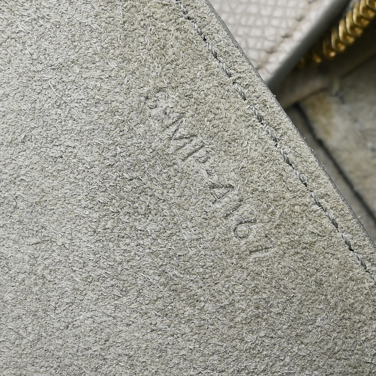 Celine Belt Textured Leather Gray Leather Handbag (Pre-Owned)