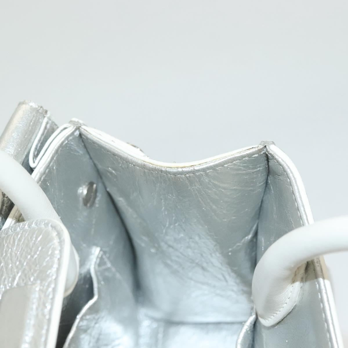 Christian Dior Diorever Leather Silver Leather Bag (Pre-Owned)