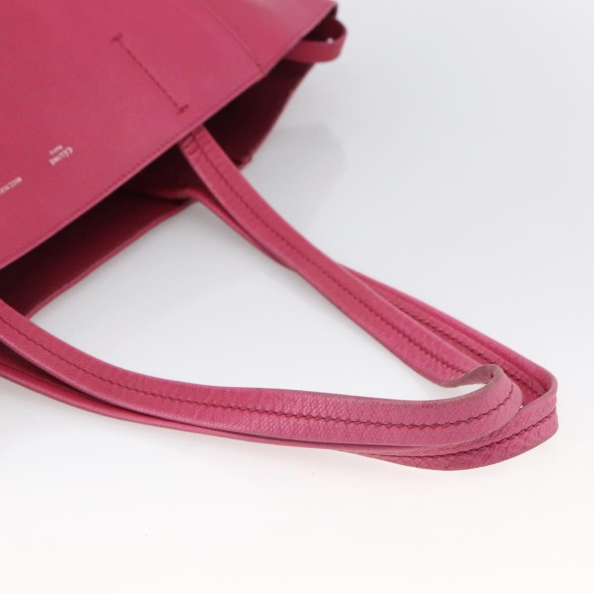 Celine Phantom Cabas Leather With Shearling Pink Leather Tote Bag Bag (Pre-Owned)