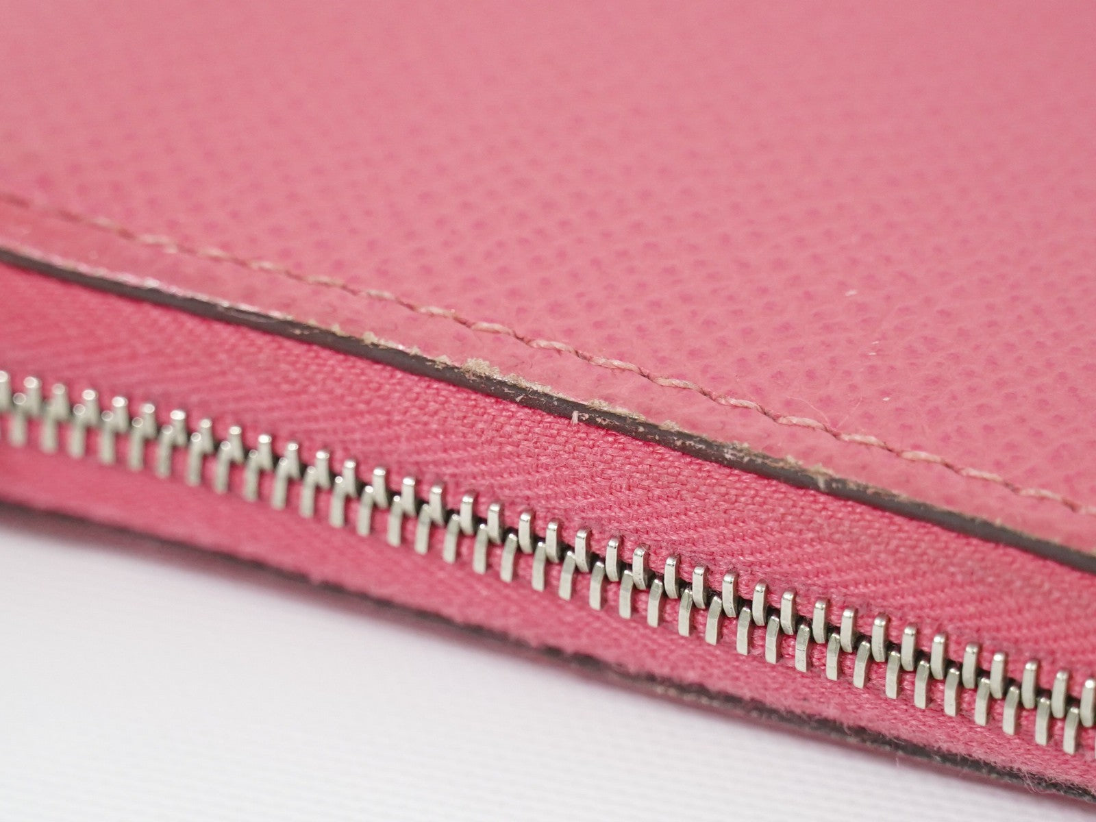 Hermes Azap Zip Around Silk'in Leather Pink Leather Wallets Accessory (Pre-Owned)