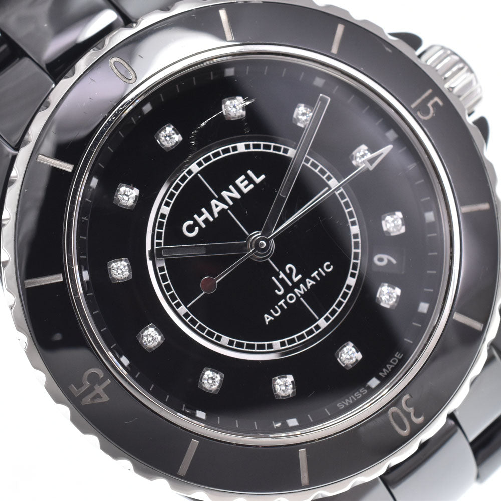 Chanel J12 Automatic Ceramic And Stainless Steel With Diamond Markers Watch (Pre-Owned)