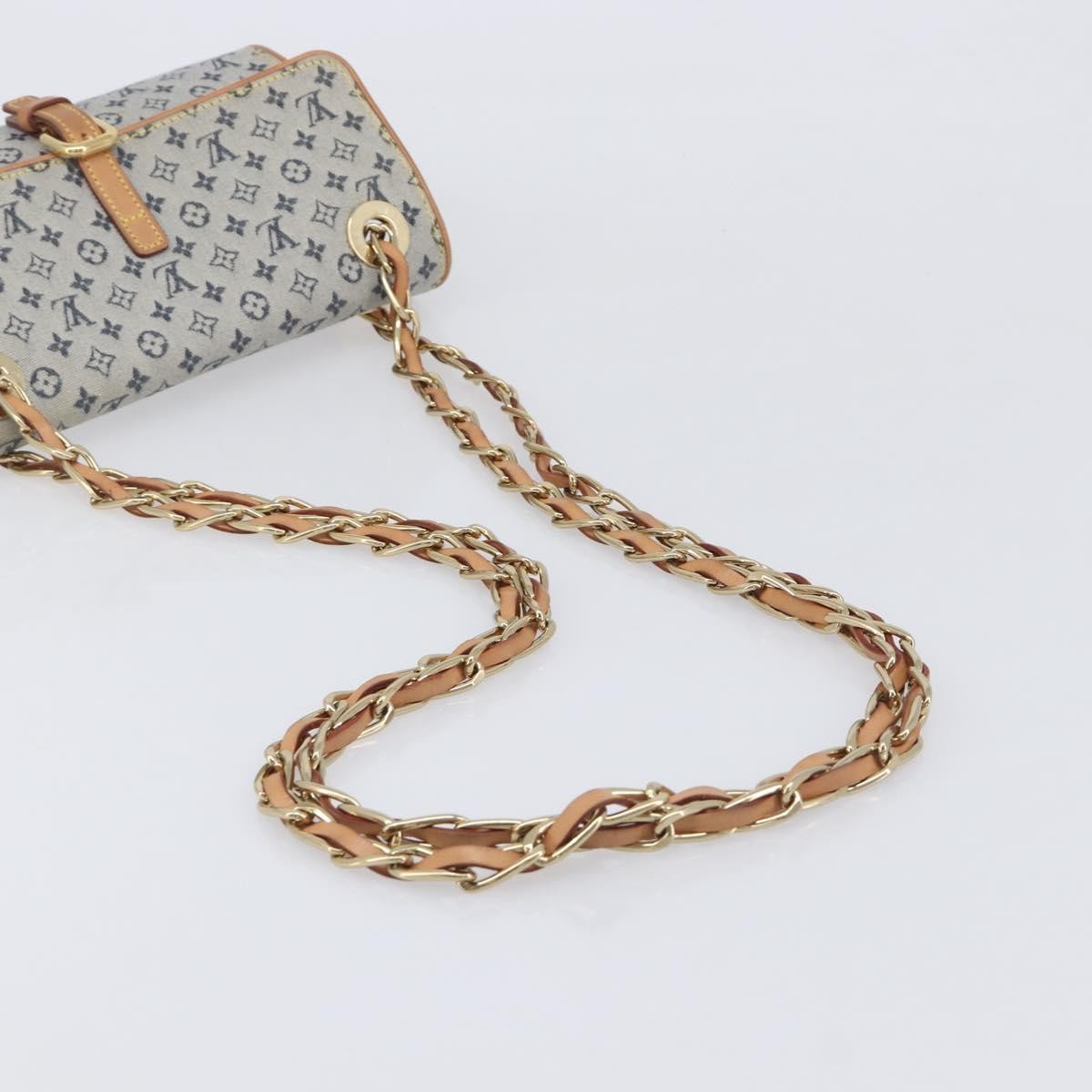 Louis Vuitton Camille Mini Lin Blue Canvas Handbag (Pre-Owned)