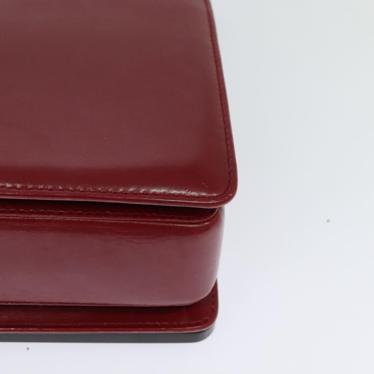 Bvlgari Signature Leather Red Leather Shoulder Bag Bag (Pre-Owned)