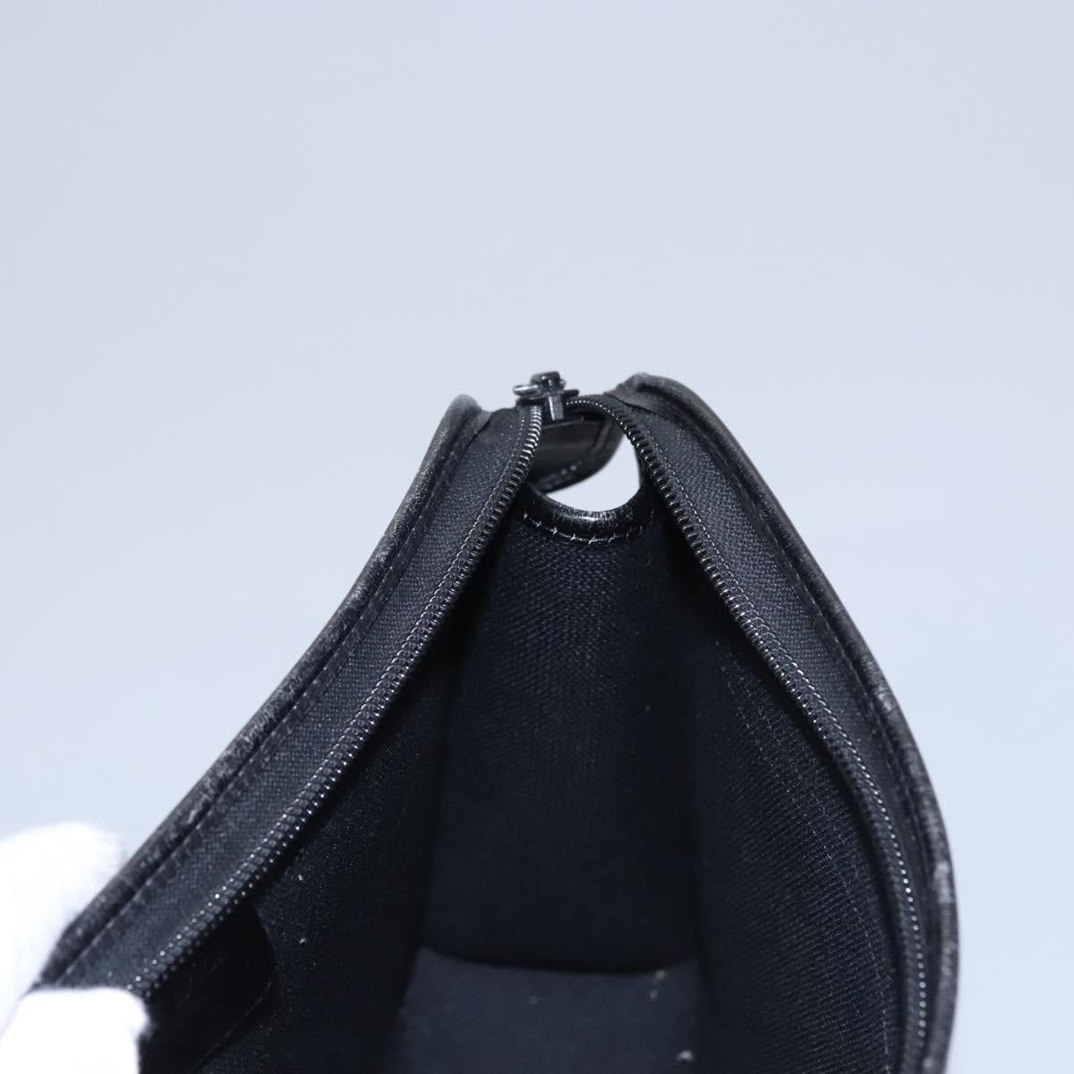 Christian Dior Vintage Honeycomb Zip Coated Canvas Black Canvas Clutche & Pouche Bag (Pre-Owned)