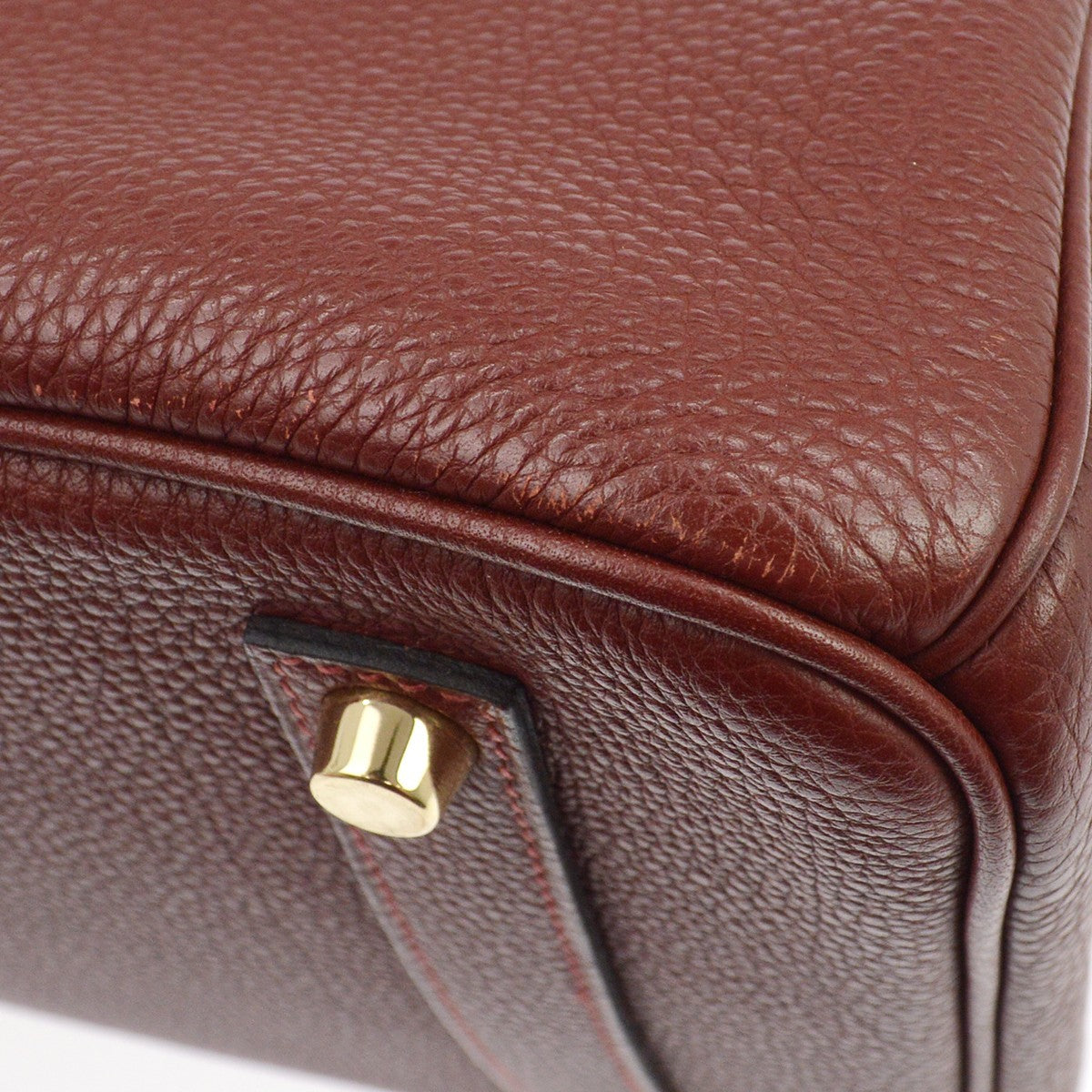 Hermes Birkin Red Togo With Gold Hardware Red Leather Handbag (Pre-Owned)