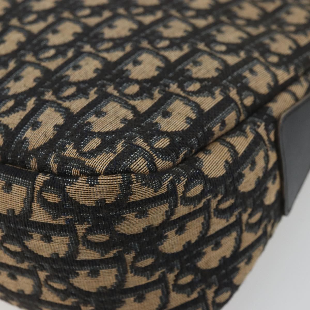 Christian Dior Trotter Shoulder Canvas Navy Canvas Shoulder Bag Bag (Pre-Owned)
