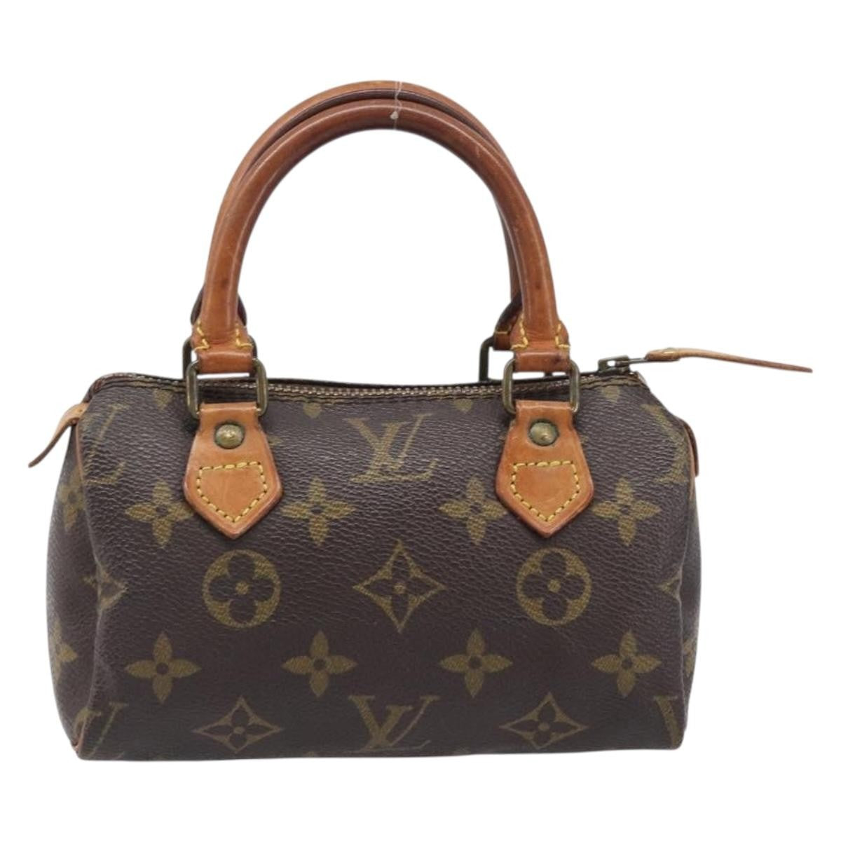Louis Vuitton Speedy Mini Hl Monogram Canvas Brown Canvas Handbag (Pre-Owned)