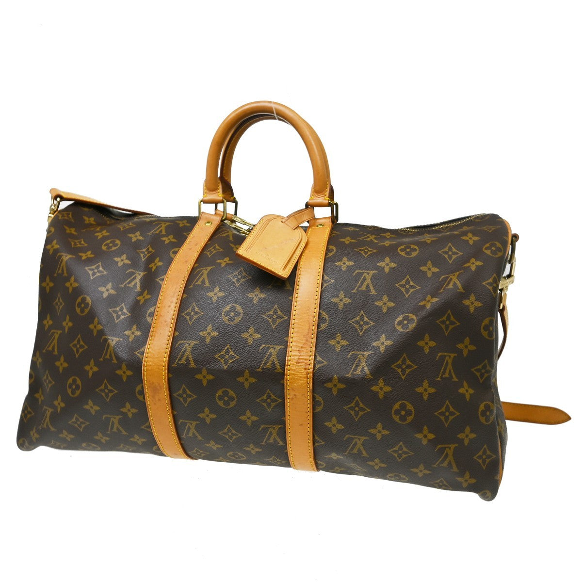 Louis Vuitton Keepall Bandouliere Monogram Canvas Brown Canvas Travel Bag Bag (Pre-Owned)