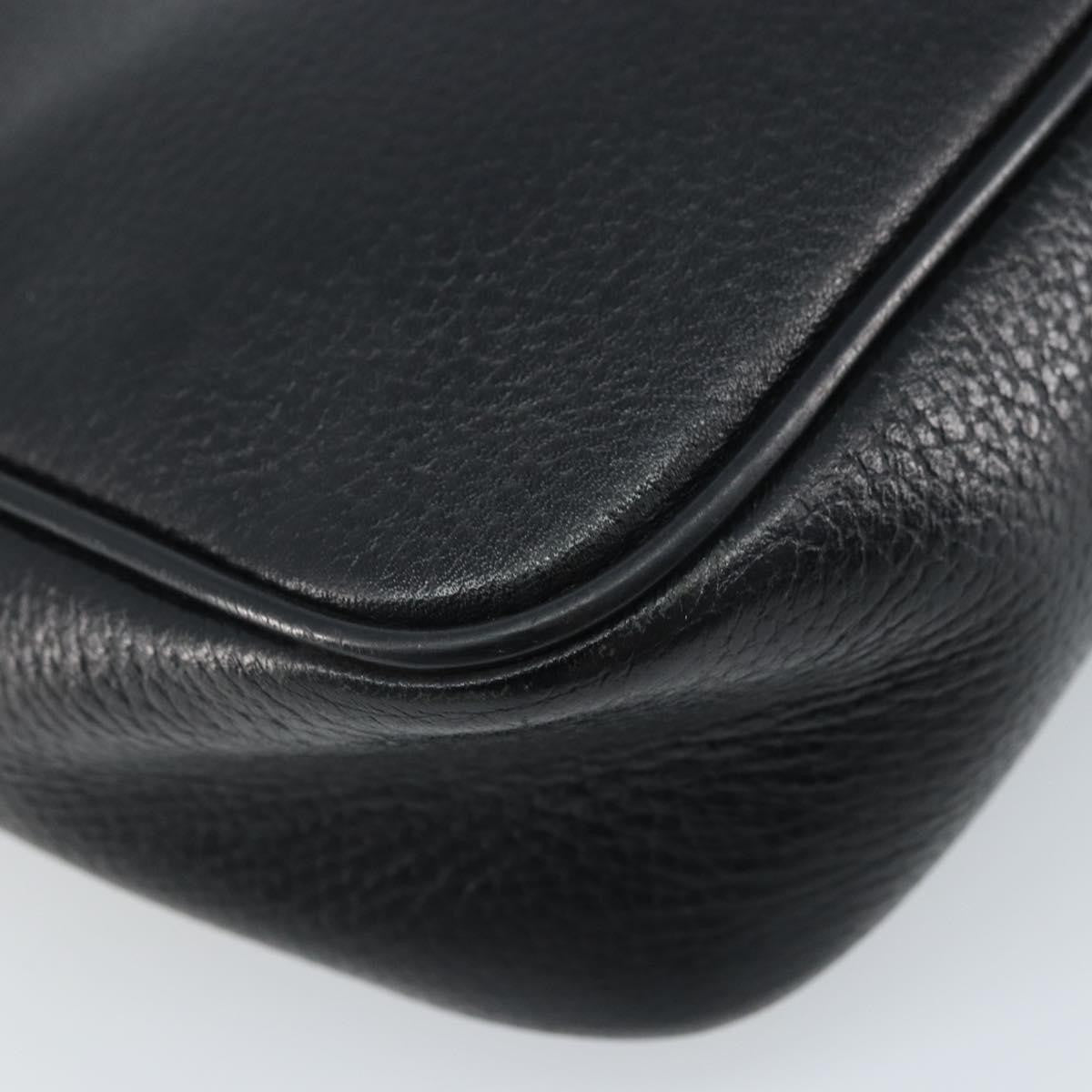 MCM Vintage Vicetos Leather Black Leather Shoulder Bag Bag (Pre-Owned)