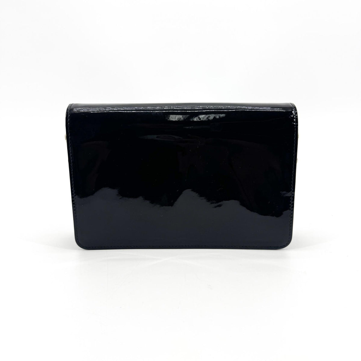 Miu Miu My Logo Chain Patent Black Patent_Leather Crossbody Bag Bag (Pre-Owned)