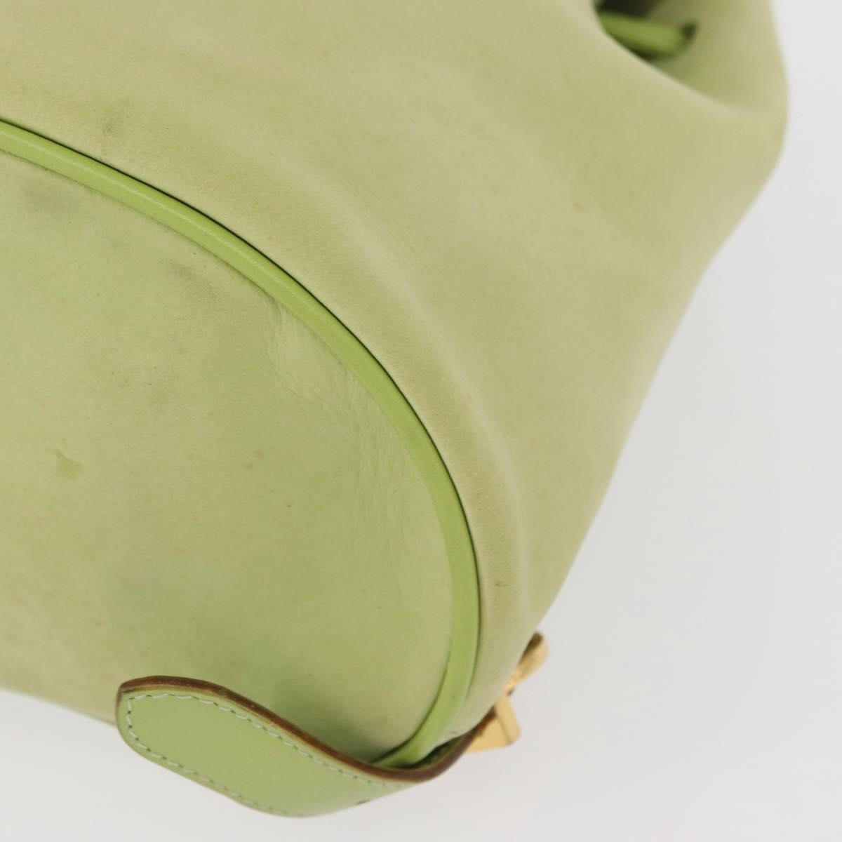 Salvatore Ferragamo Gancini Suede Green Suede Backpack Bag (Pre-Owned)