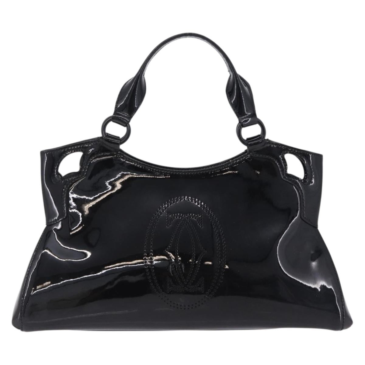 Cartier Marcello Patent Leather Black Patent_Leather Handbag (Pre-Owned)