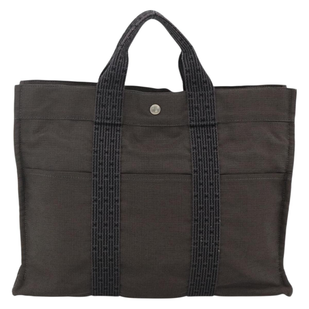 Hermes Fourre-Tout Herline Canvas Gray Canvas Tote Bag Bag (Pre-Owned)