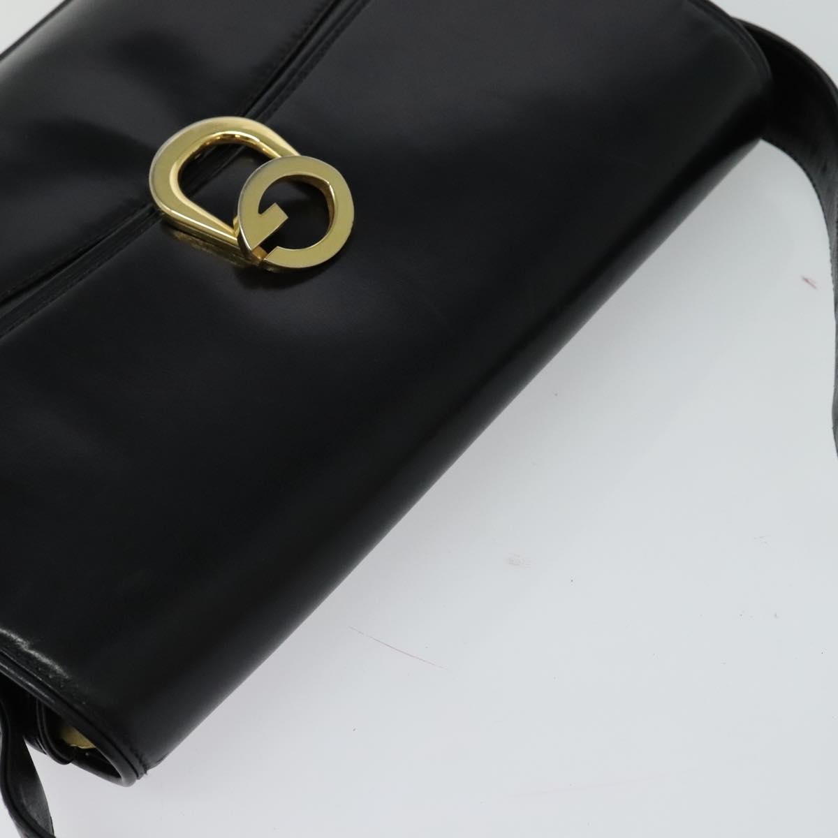 Gucci Vintage Leather Black Leather Shoulder Bag Bag (Pre-Owned)