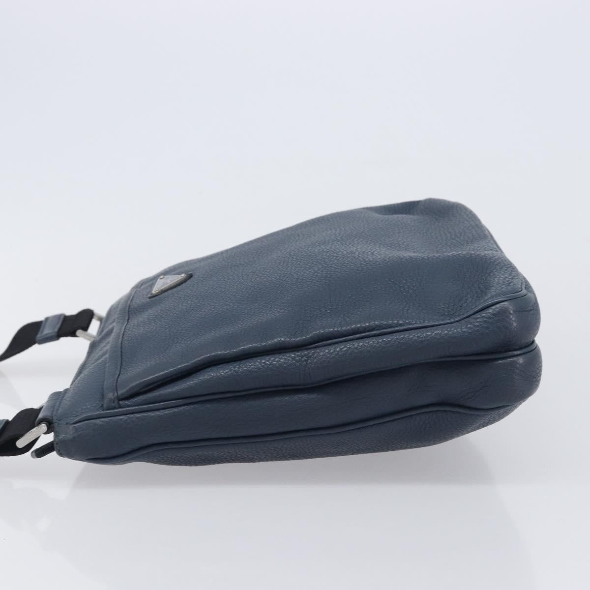 Prada Messenger Saffiano Leather Navy Leather Handbag (Pre-Owned)