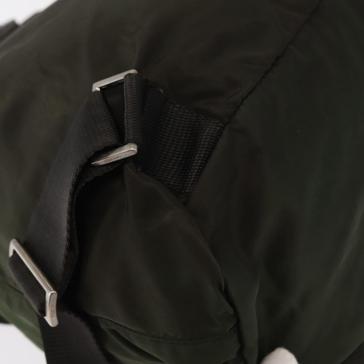 Prada Double Front Pocket Tessuto Khaki Nylon Backpack Bag (Pre-Owned)