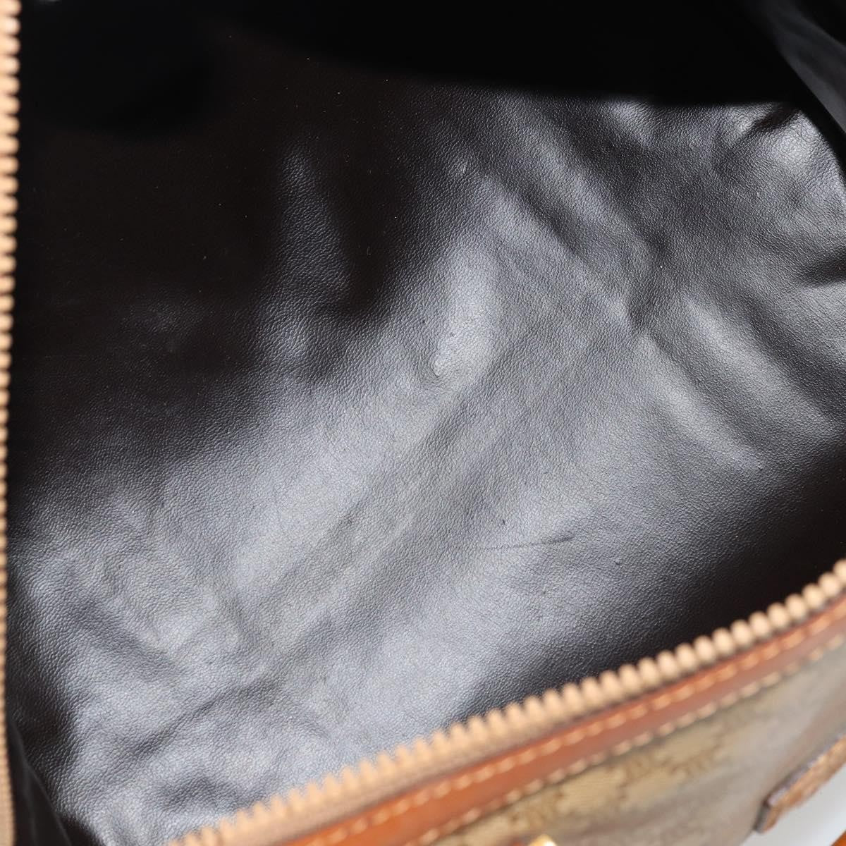 Celine Vintage Macadam Canvas And Leather Beige Canvas Handbag (Pre-Owned)