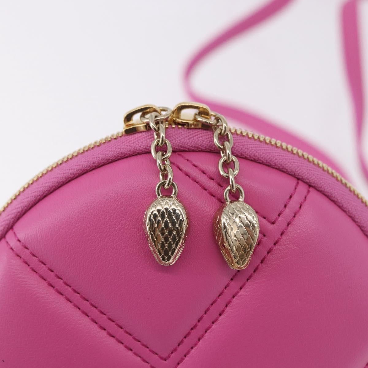 Bvlgari Shoulder Leather Pink Leather Shoulder Bag Bag (Pre-Owned)