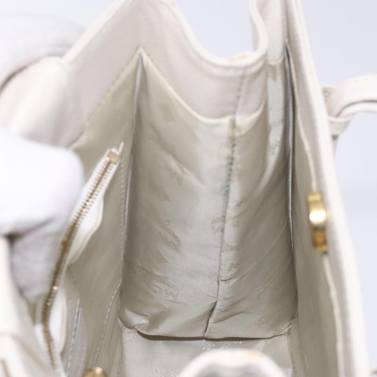 MCM Vintage Leather White Leather Shoulder Bag Bag (Pre-Owned)