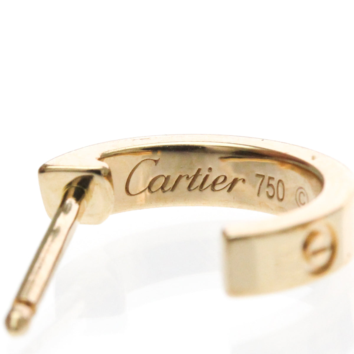 Cartier Love Hoop 18K Rose Gold Gold Pink_Gold Earrings Jewelry (Pre-Owned)