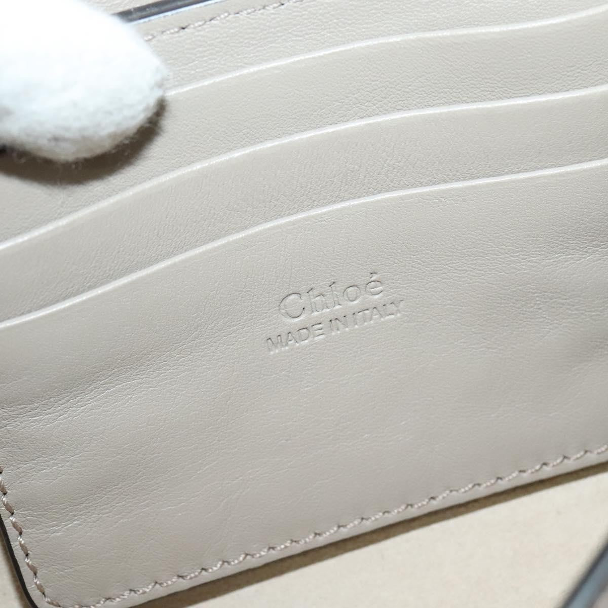 Chloe Faye Leather And Suede Beige Leather Shoulder Bag Bag (Pre-Owned)