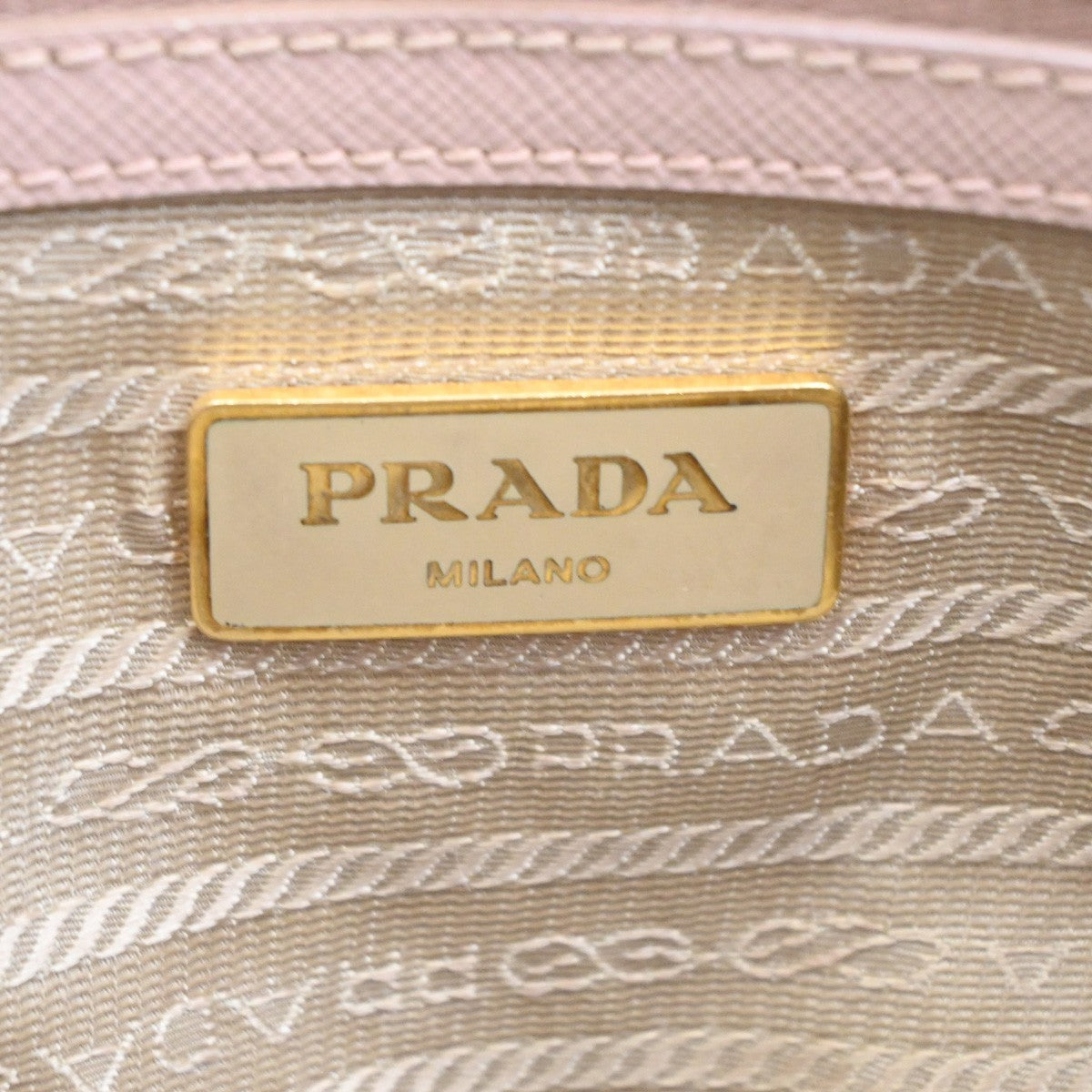 Prada Gardener's Saffiano Leather Pink Leather Tote Bag Bag (Pre-Owned)