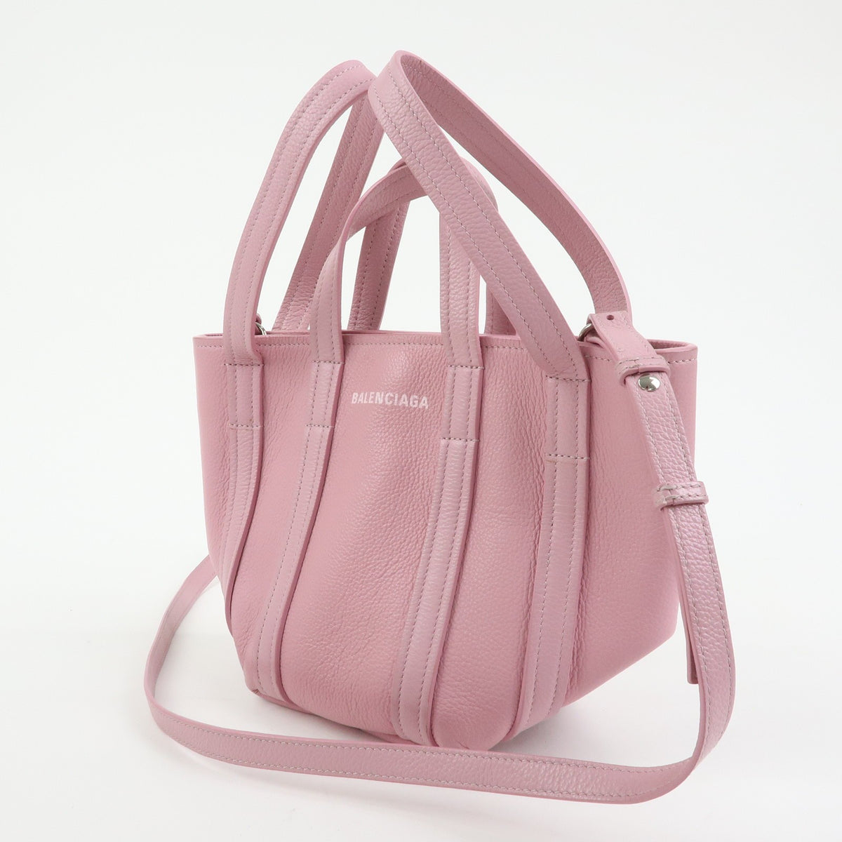 Balenciaga Everyday 2.0 North South Leather Pink Leather Tote Bag Bag (Pre-Owned)