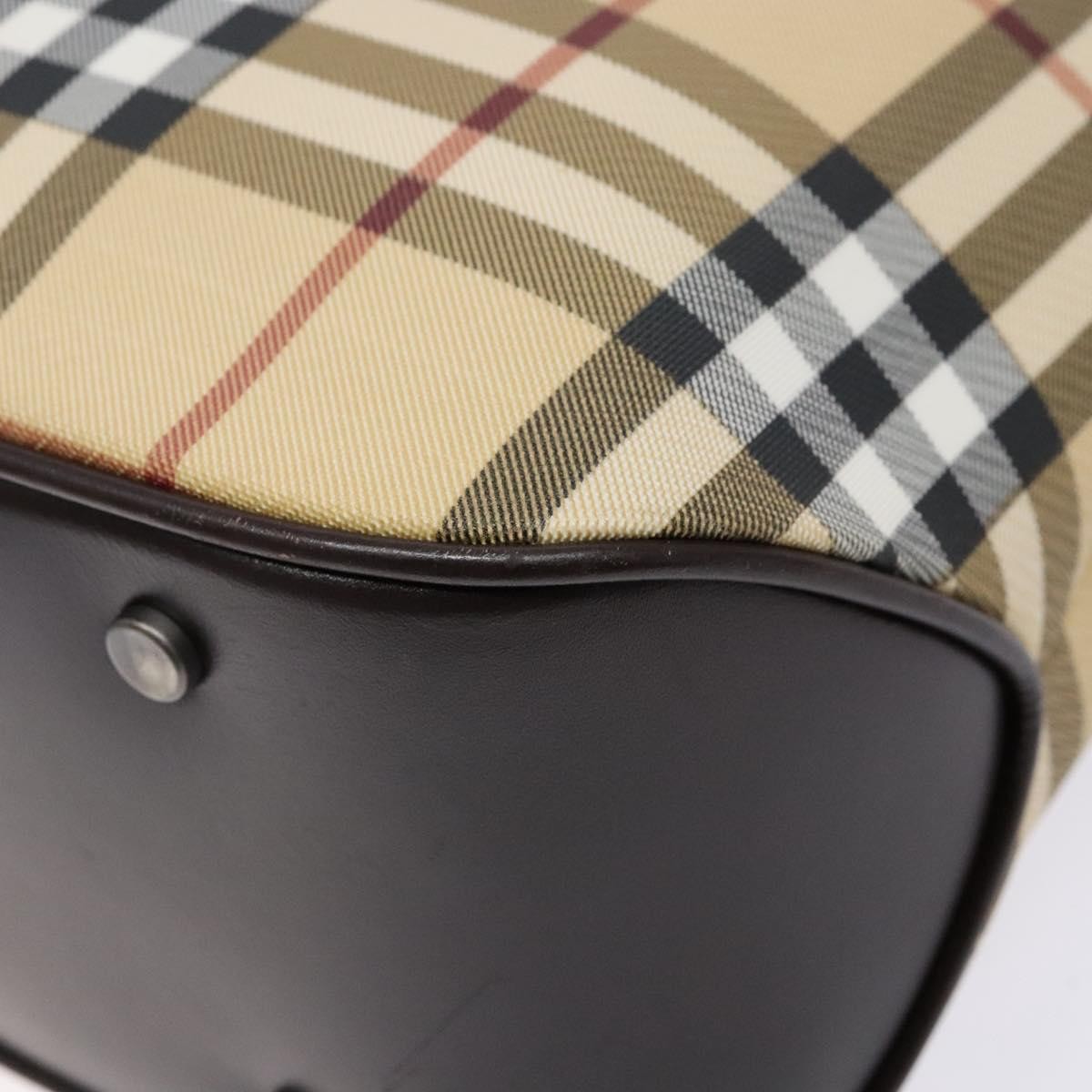 Burberry Vintage Vintage Check Coated Canvas Beige Canvas Tote Bag Bag (Pre-Owned)