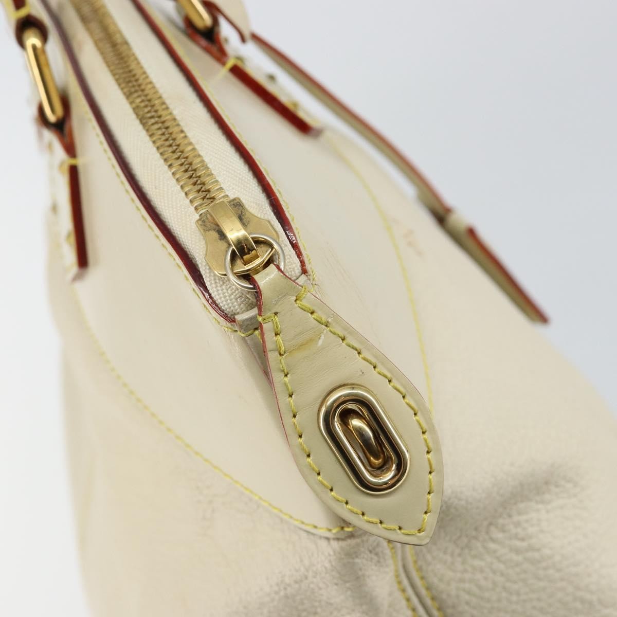 Louis Vuitton Suhali Lockit Leather White Leather Handbag (Pre-Owned)